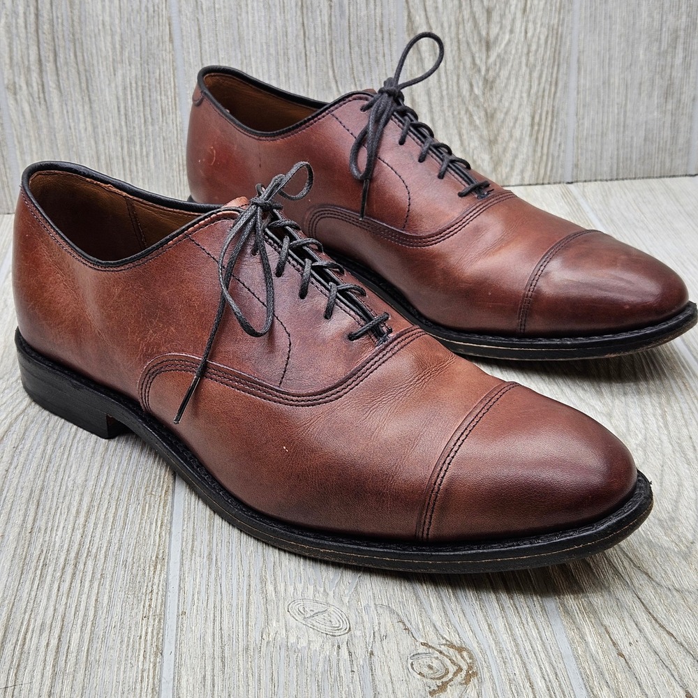 Allen‎ Edmonds Park Avenue Leather Cap Toe Dress Shoes Mens Size 8.5 D